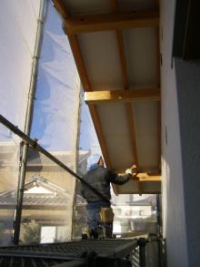 今日の(有)OSCM住宅工房の動き-貴布祢の家外部塗装工事