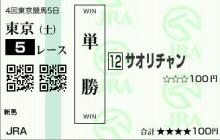 サオリチャン馬券