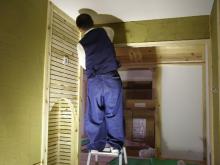 今日の(有)OSCM住宅工房の動き-きぶねの家内部左官２
