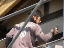 新居町屋古民家左官上塗り2