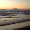 江ノ島、西浜夕日＆ライトアップの画像
