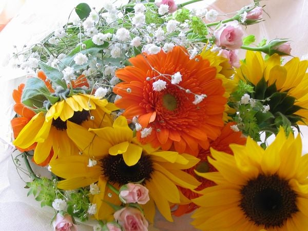 黄色の花束