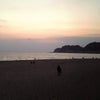 今日の由比ヶ浜と材木座の画像