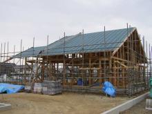 今日の(有)OSCM住宅工房の動き-しのかんぞの家屋根下地完了
