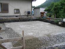 阿多古川沿いの家基礎着手