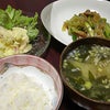 鶏蒲焼きとキュウリのホットサラダの画像