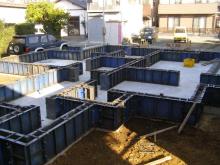 今日の(有)OSCM住宅工房の動き-はまだの家基礎布打ち完了